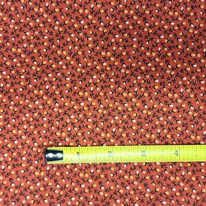Quilting Craft Fabric Rust Orange Flowers VIP Cranston Fat Quarter Fall Autumn